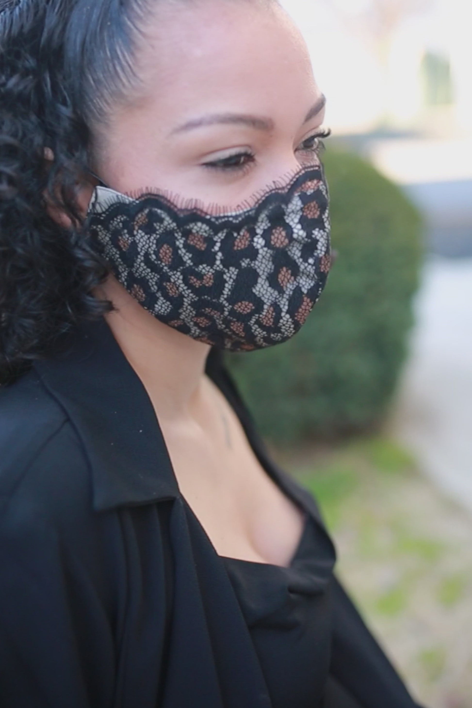 Leopard Lace Mask
