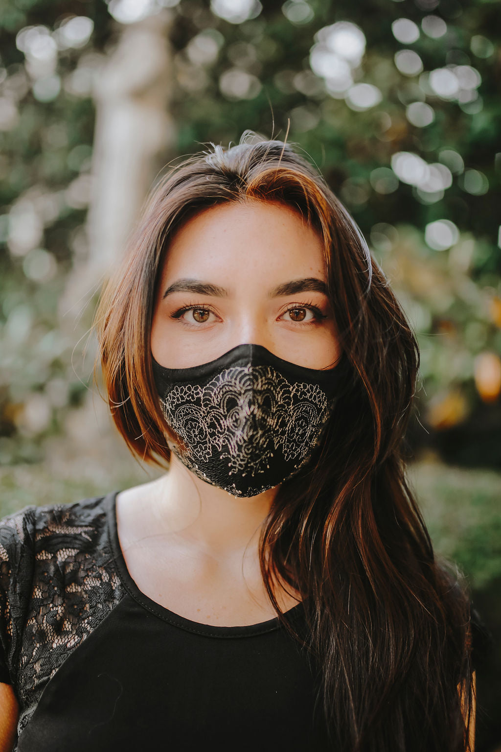 Gold and Black Lace Mask 